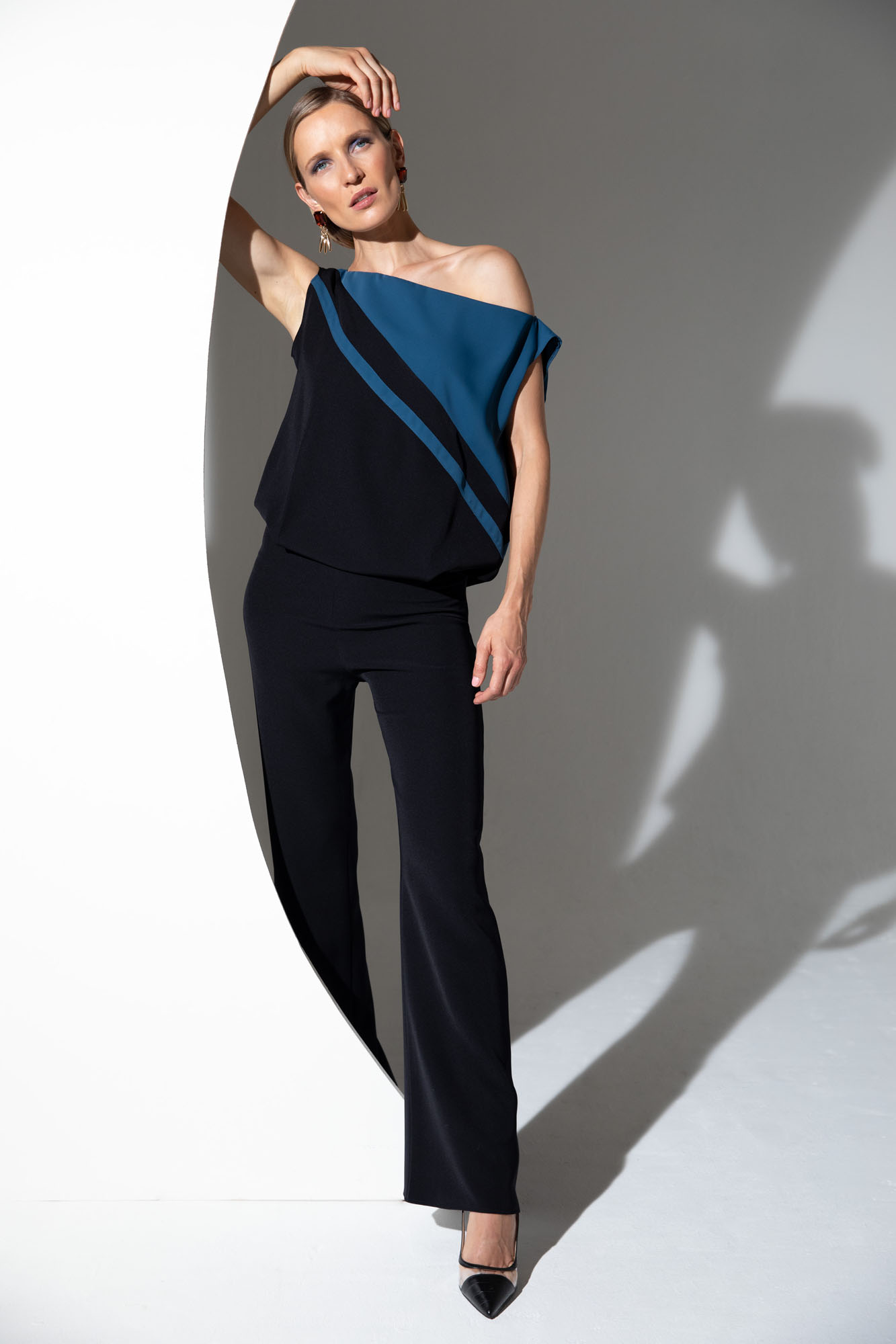 Deborah Veale Diffusion Collection 2022 Jumpsuit with split colour